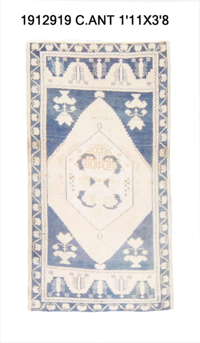 2x4 Old & Vintage Turkish Area Rug
