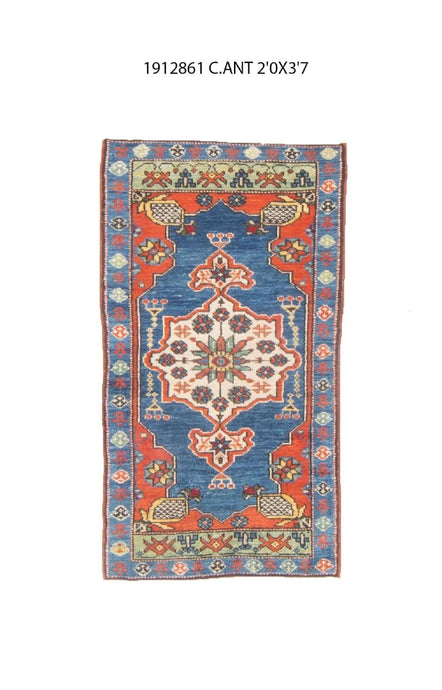 2x4 Old& Vintage Turkish Area Rug