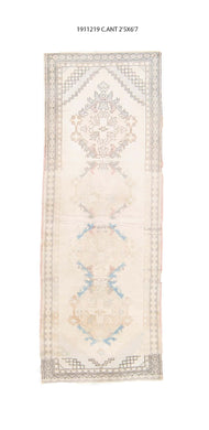 2x7 Old & Vintage Turkish Area Runner Rug