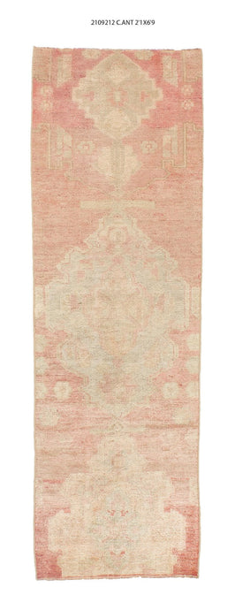 2x7 Old & Vintage Turkish Area Runner Rug