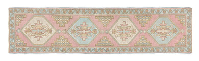 2x9 Colorful Old & Vintage Turkish Runner Rug