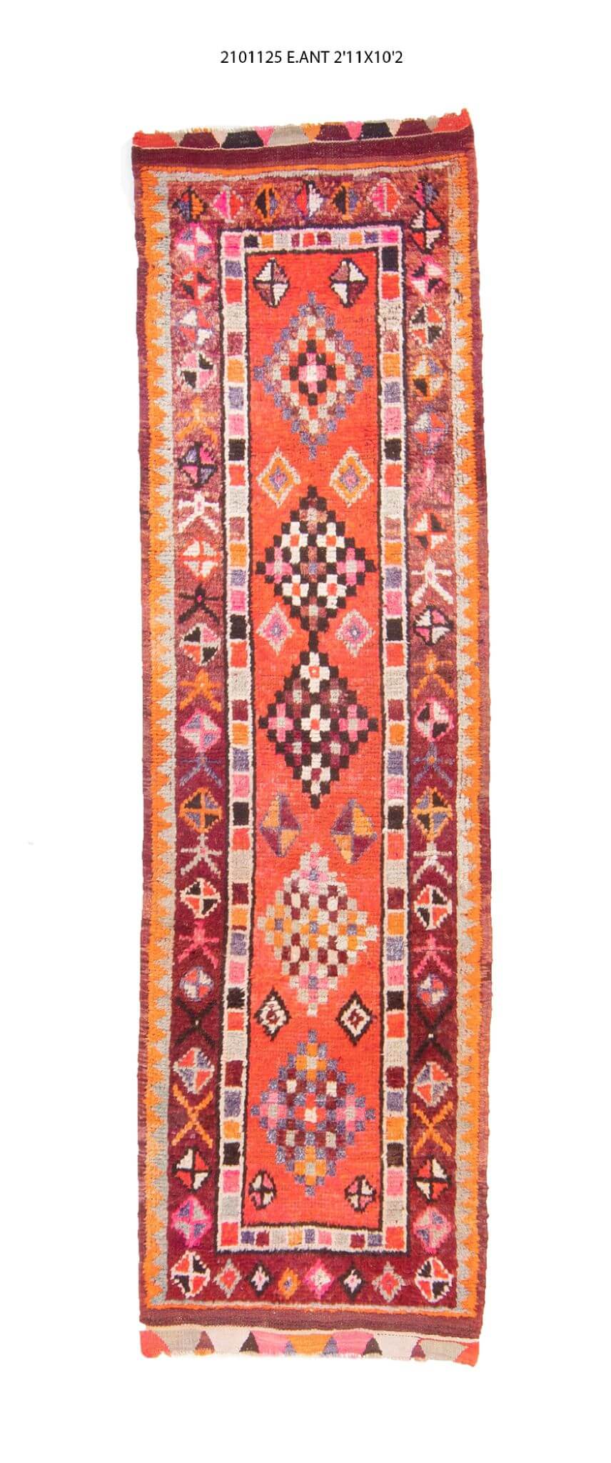 3x10 Old& Vintage Turkish Area Runner Rug