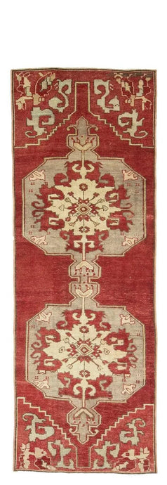 3x10 Red Old & Vintage Turkish Area Runner