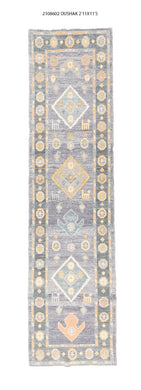 3x11 Modern Oushak Area Runner Rug