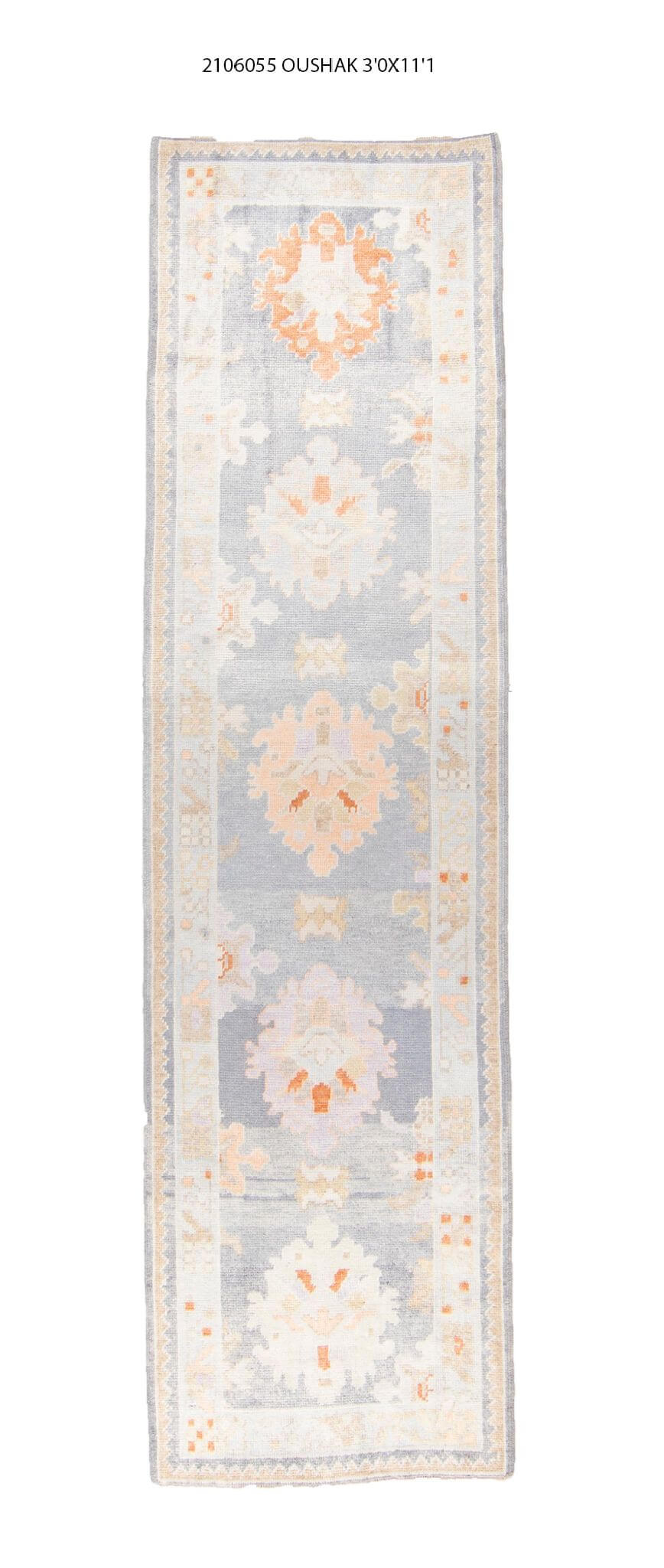 3x11 Modern Oushak Area Runner Rug