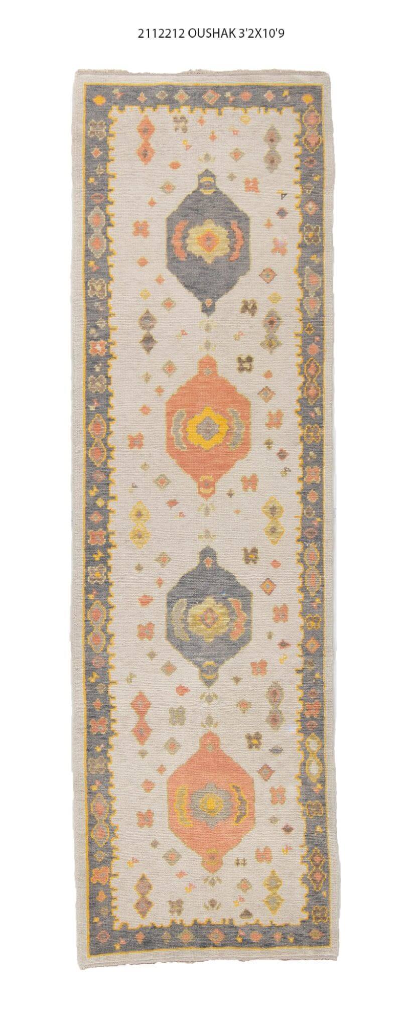 3x11 Modern Oushak Area Runner Rug