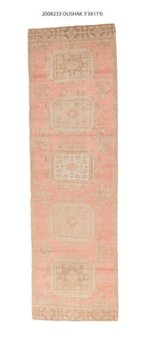 3x11 Modern Oushak Area Runner Rug