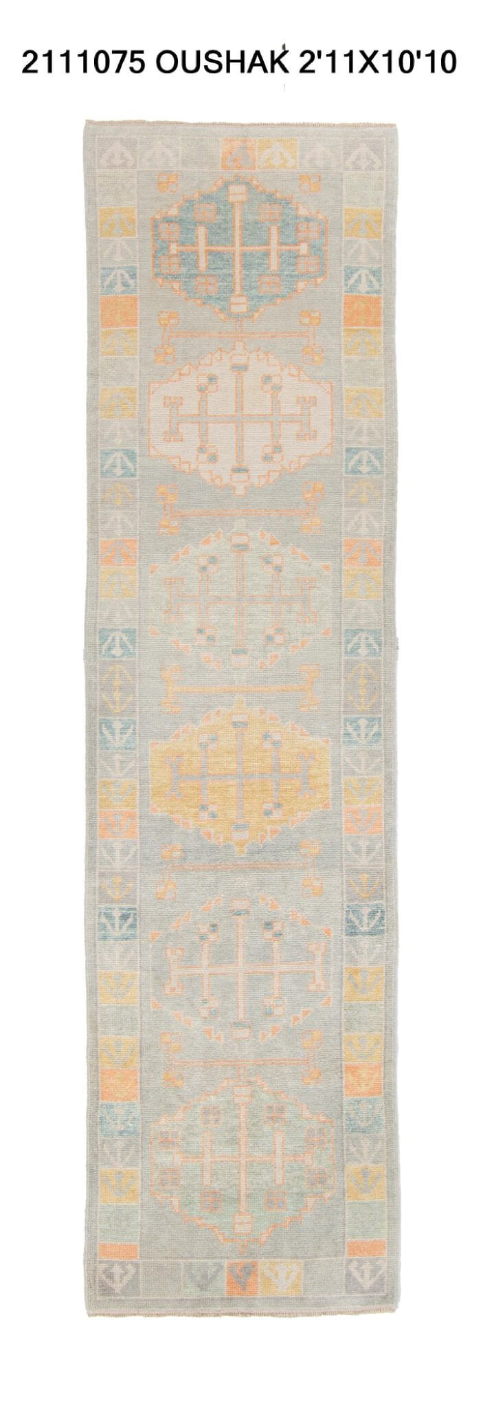 3x11 Modern Oushak Area Runner Rug