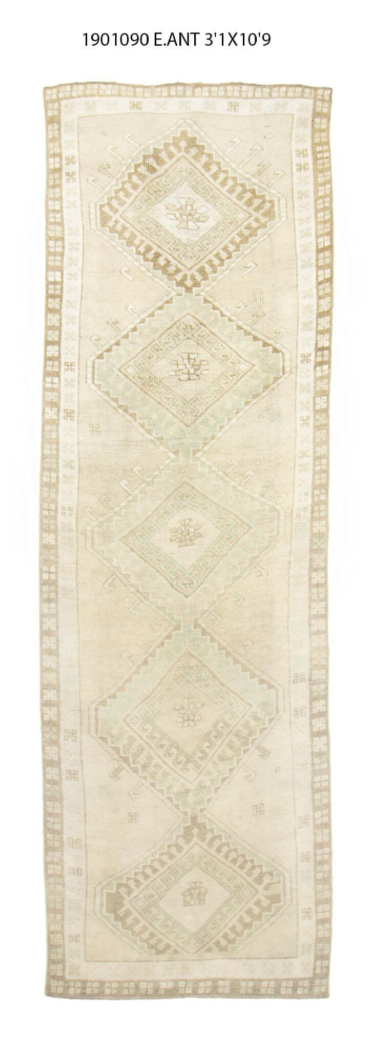 3x11 Old & Vintage Turkish Area Runner Rug