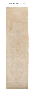 3x11 Old & Vintage Turkish Area Runner Rug