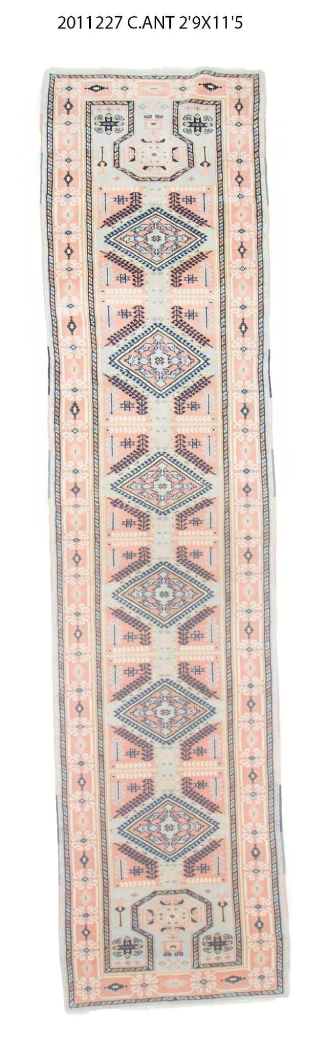 3x11 Old & Vintage Turkish Area Runner Rug