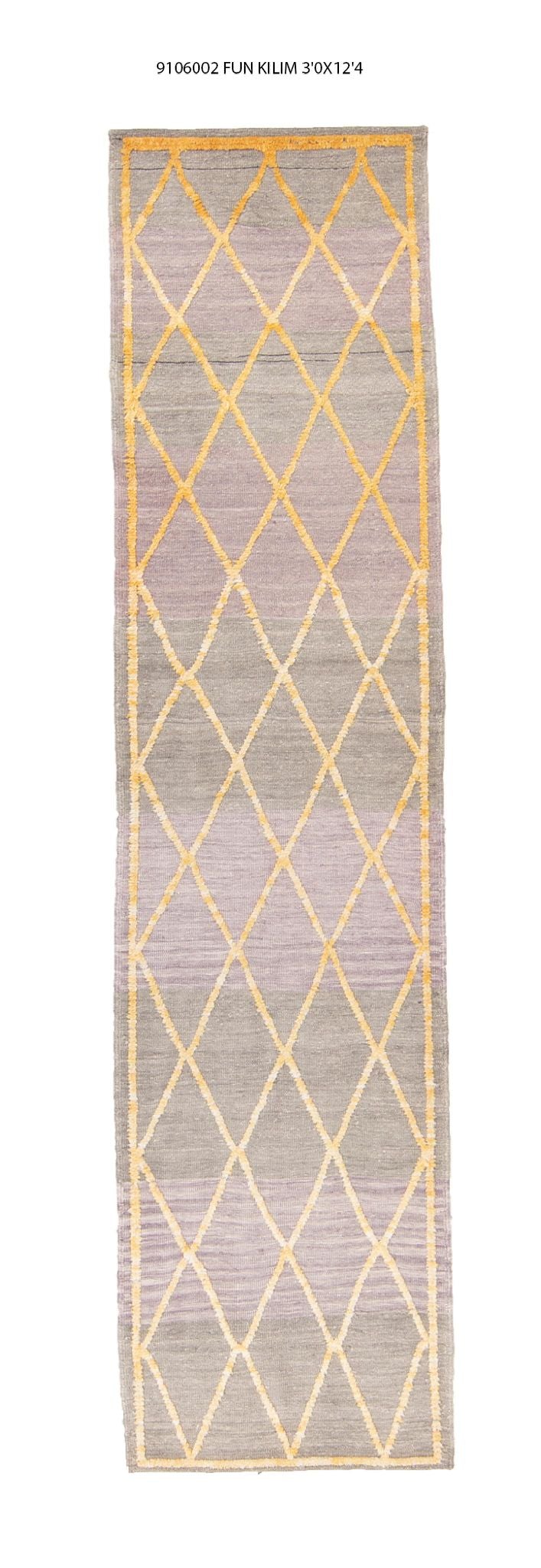 3x12 Modern Fun Kilim Area Runner Rug