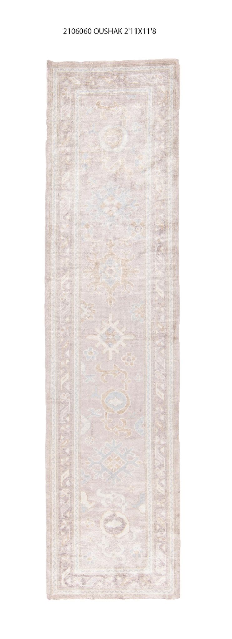 3x12 Modern Oushak Area Runner Rug