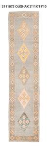 3x12 Modern Oushak Area Runner Rug