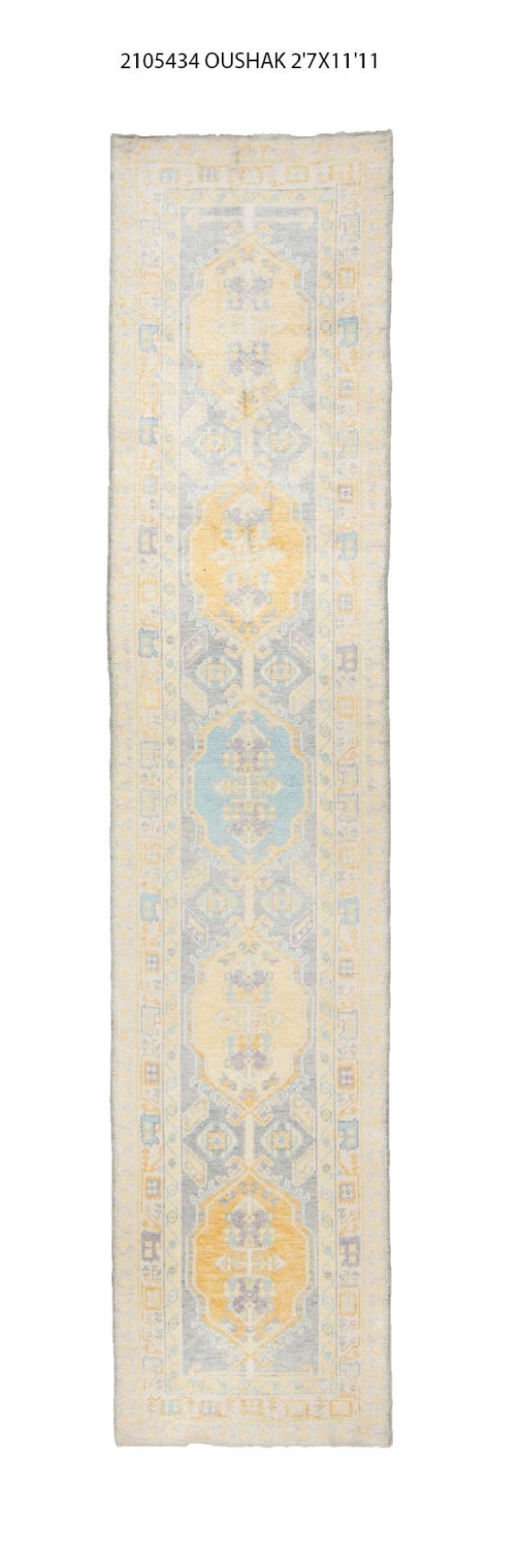 3x12 Modern Oushak Area Runner Rug