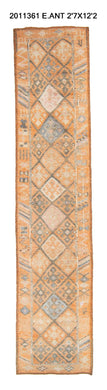 3x12 Old & Vintage Turkish Area Runner Rug
