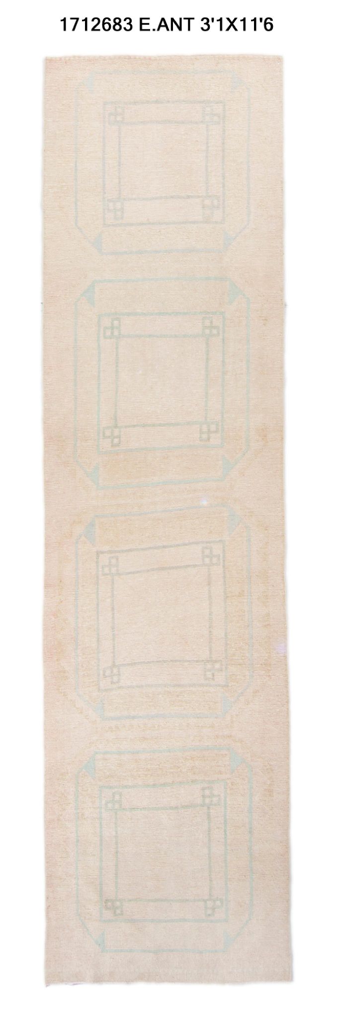 3x12 Old & Vintage Turkish Area Runner Rug