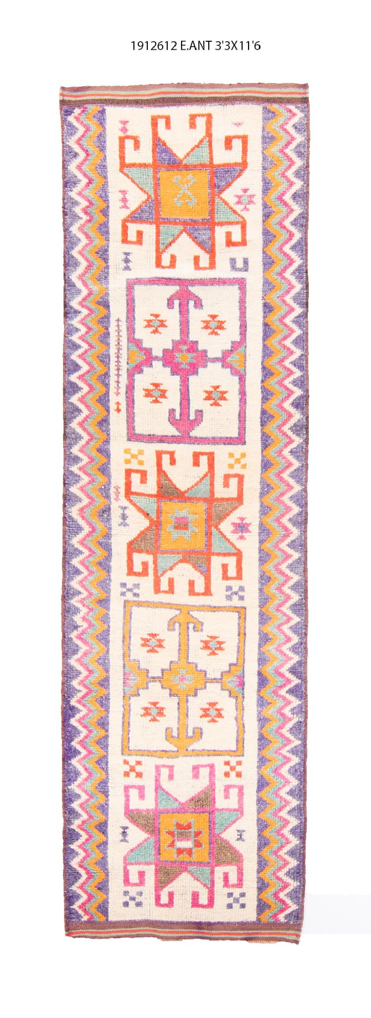 3x12 Old & Vintage Turkish Area Runner Rug
