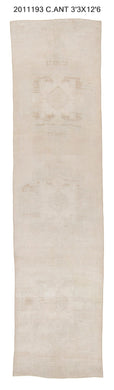 3x12 Old & Vintage Turkish Area Runner Rug
