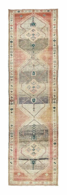 3x12 Colorful Old & Vintage Turkish Runner Rug