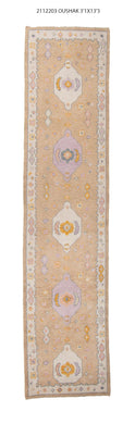 3x13 Modern Oushak Area Runner Rug