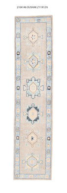 3x13 Modern Oushak Area Runner Rug