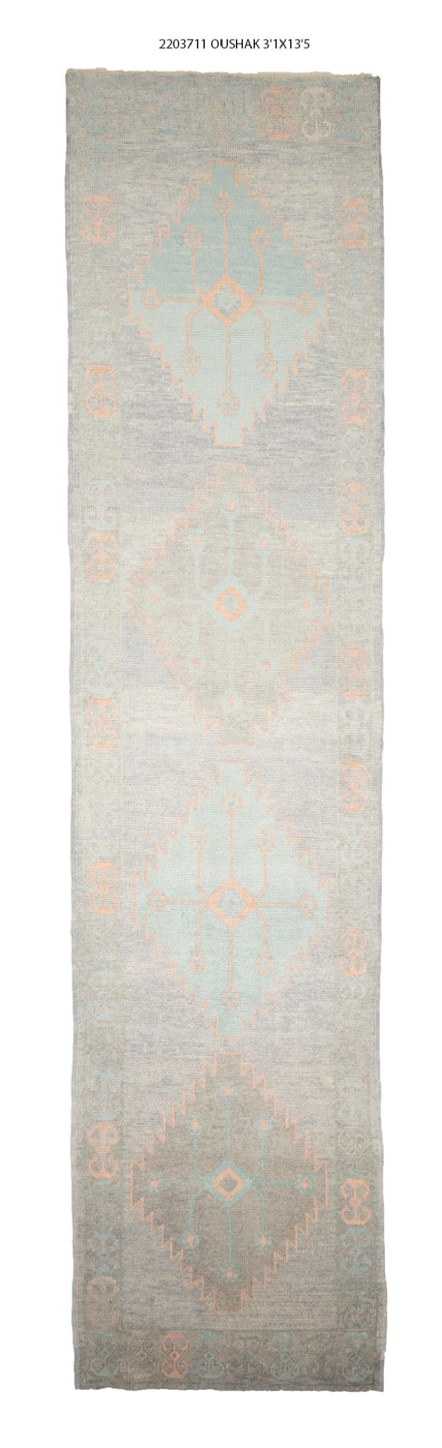 3x13 Modern Oushak Area Runner Rug