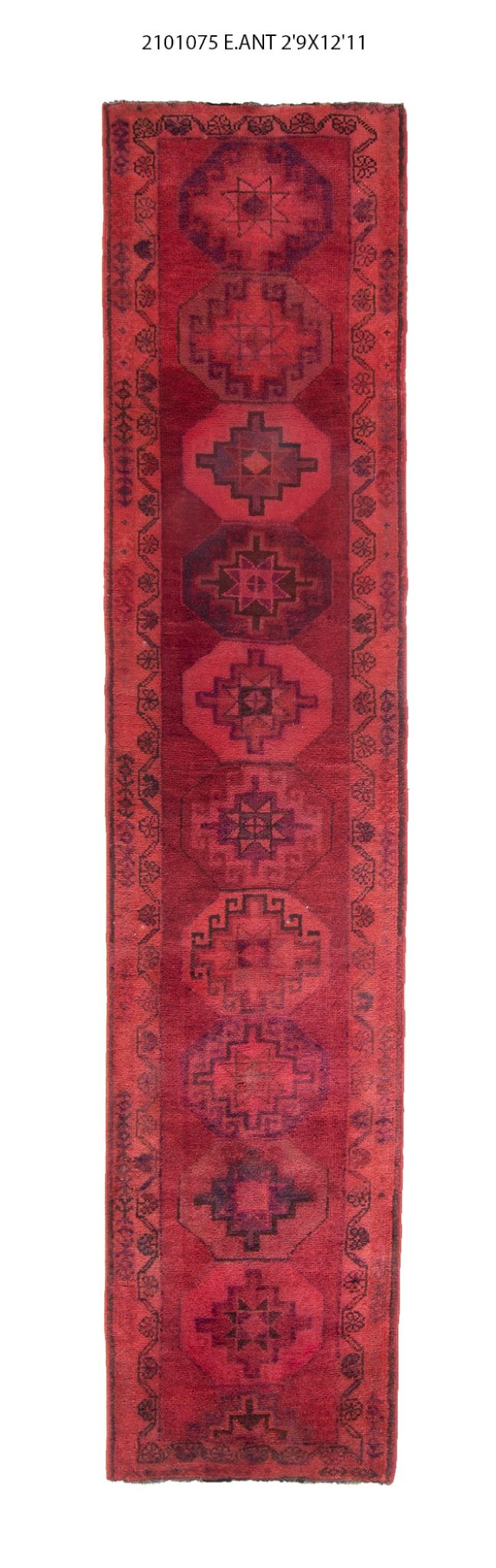 3x13 Old & Vintage Turkish Area Runner Rug