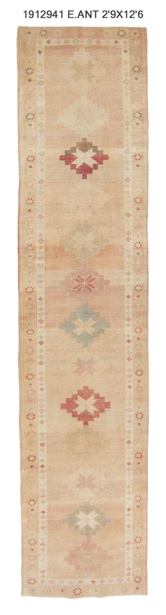 3x13 Old & Vintage Turkish Area Runner Rug