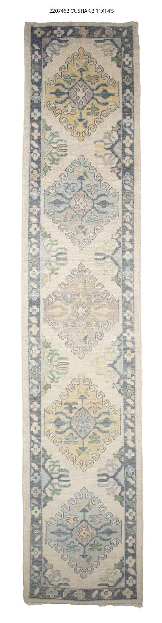 3x14 Modern Oushak Area Runner Rug