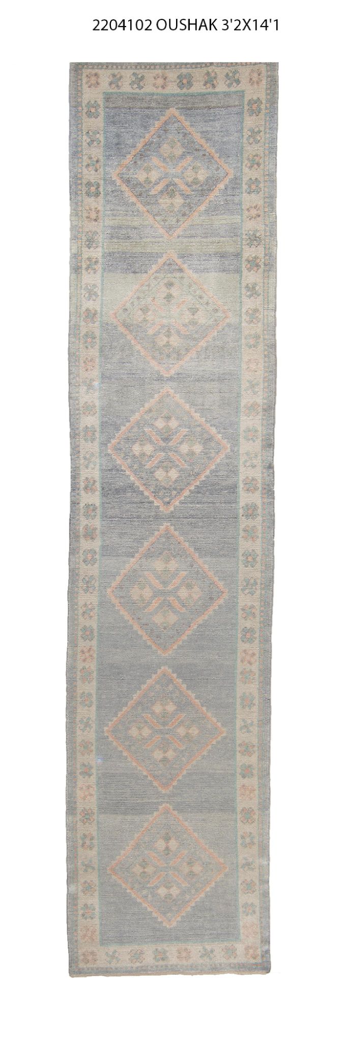 3x14 Modern Oushak Area Runner Rug