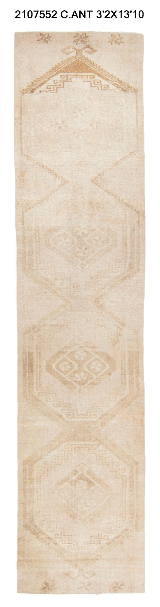 3x14 Old & Vintage Turkish Area Runner Rug