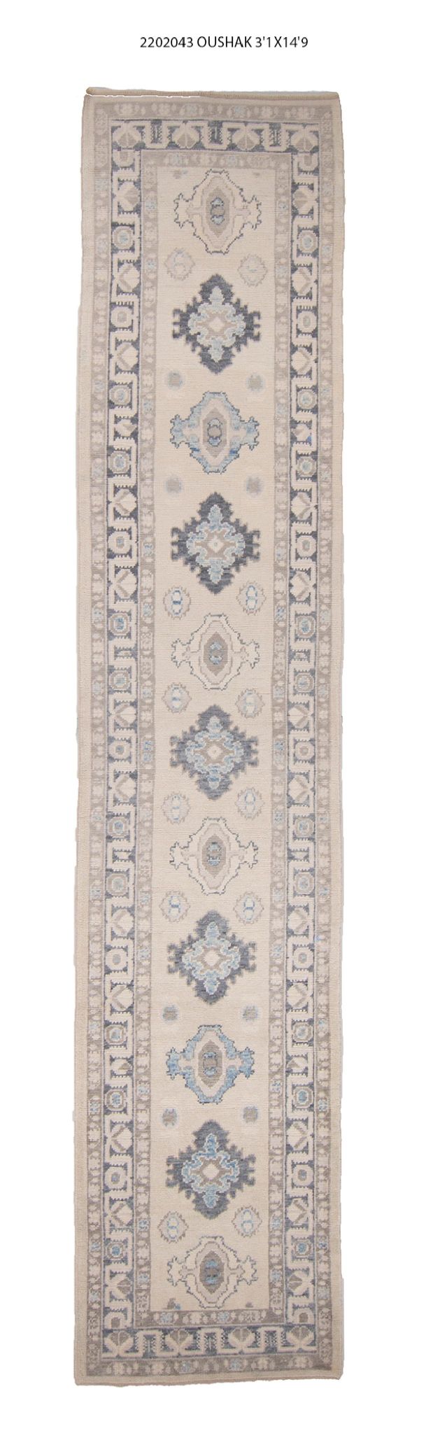 3x15 Modern Oushak Area Runner Rug