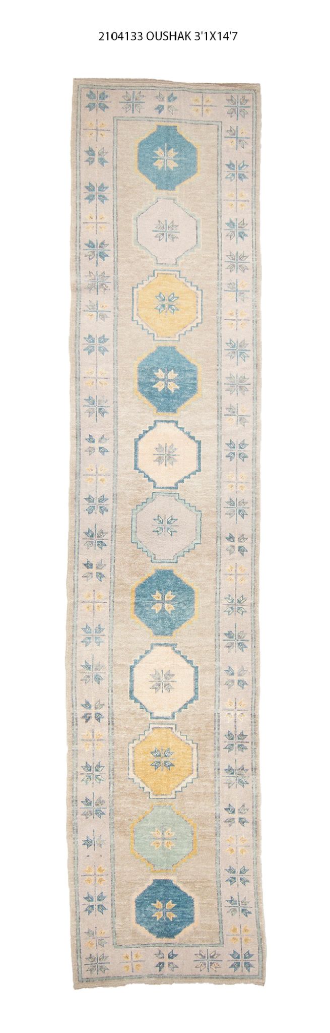 3x15 Modern Oushak Area Runner Rug
