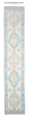 3x16 Modern Oushak Area Runner Rug