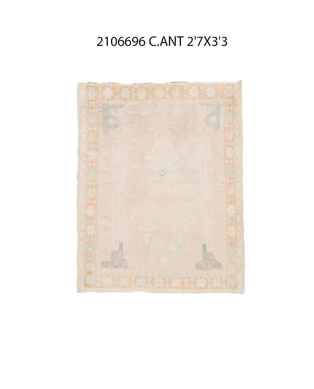 3x3 Old & Vintage Turkish Area Rug