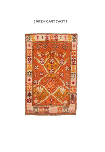 3x4 Old & Vintage Turkish Area Rug