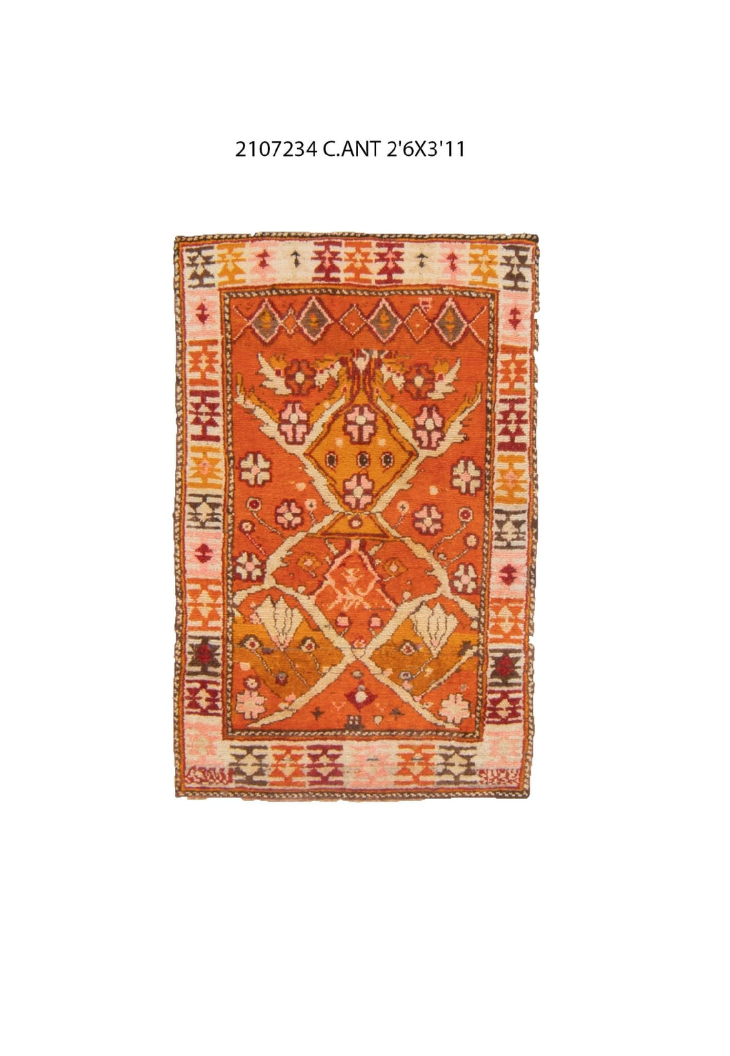 3x4 Old & Vintage Turkish Area Rug