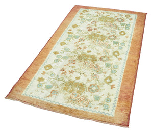 3x5 Beige & Light Coral Old & Vintage Turkish Area Rug
