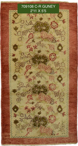 3x5 Beige & Light Coral Old & Vintage Turkish Area Rug