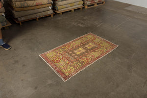 3x5 Colorful Vintage Turkish Area Rug