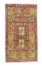 3x5 Colorful Vintage Turkish Area Rug