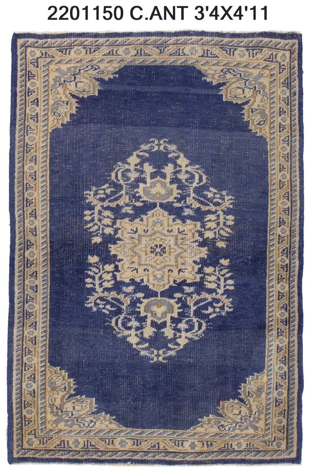 3x5 Old & Vintage Turkish Area Rug