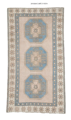 3x5 Old & Vintage Turkish Area Rug