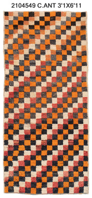 3x5 Old & Vintage Turkish Area Runner Rug
