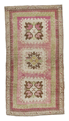 3x6 Colorful Vintage Turkish Area Rug