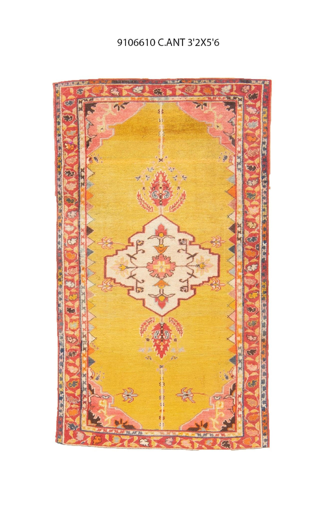 3x6 Old& Vintage Turkish Area Rug
