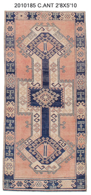 3x6 Old & Vintage Turkish Area Rug