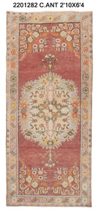 3x6 Old & Vintage Turkish Area Runner Rug