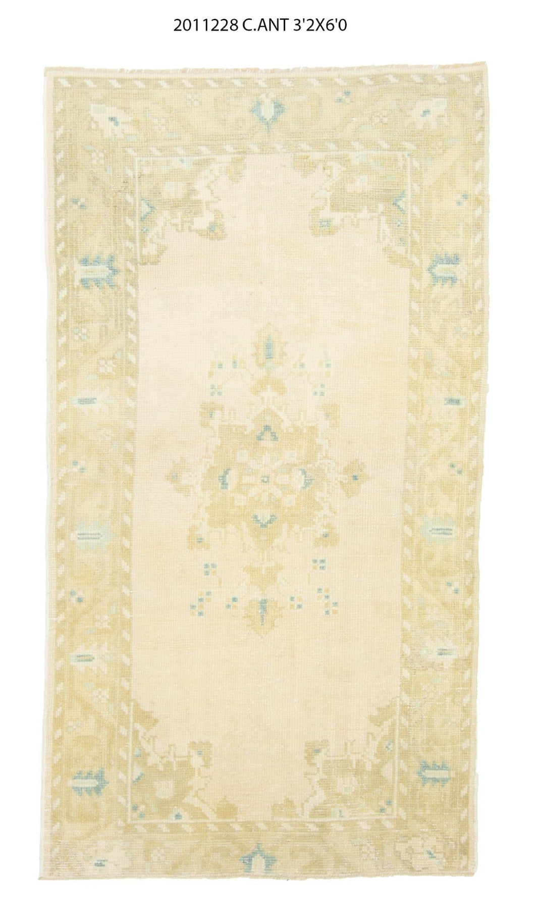 3x6 Old & Vintage Turkish Area Runner Rug